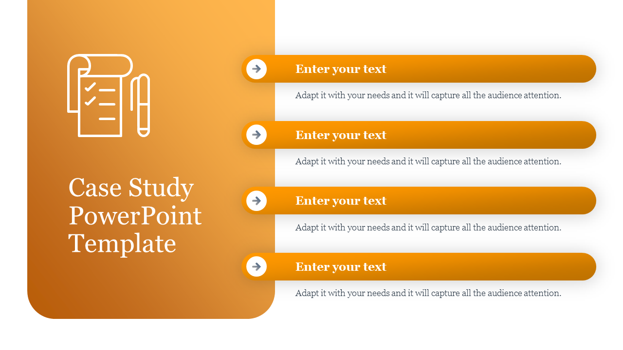 Case Study PowerPoint Template-4-Orange